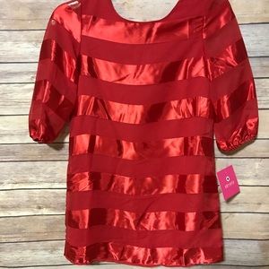 Amy Byer girls size 8 dress. NWT. Red striped.